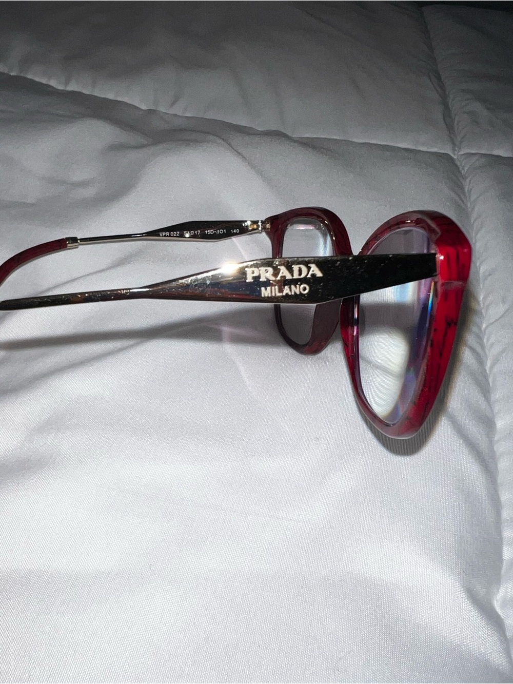 Prada Burgundy Cat-Eye Glasses - Picture 4 of 7